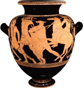 Photo showing a Greek vase